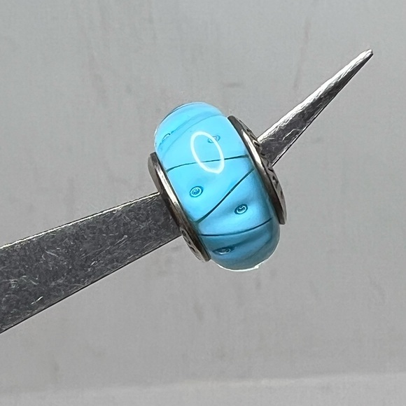 Pandora Turquoise Looking Glass Murano Charm - Picture 2 of 6